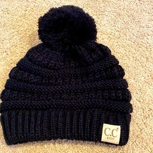 Kids Black Knit Hat